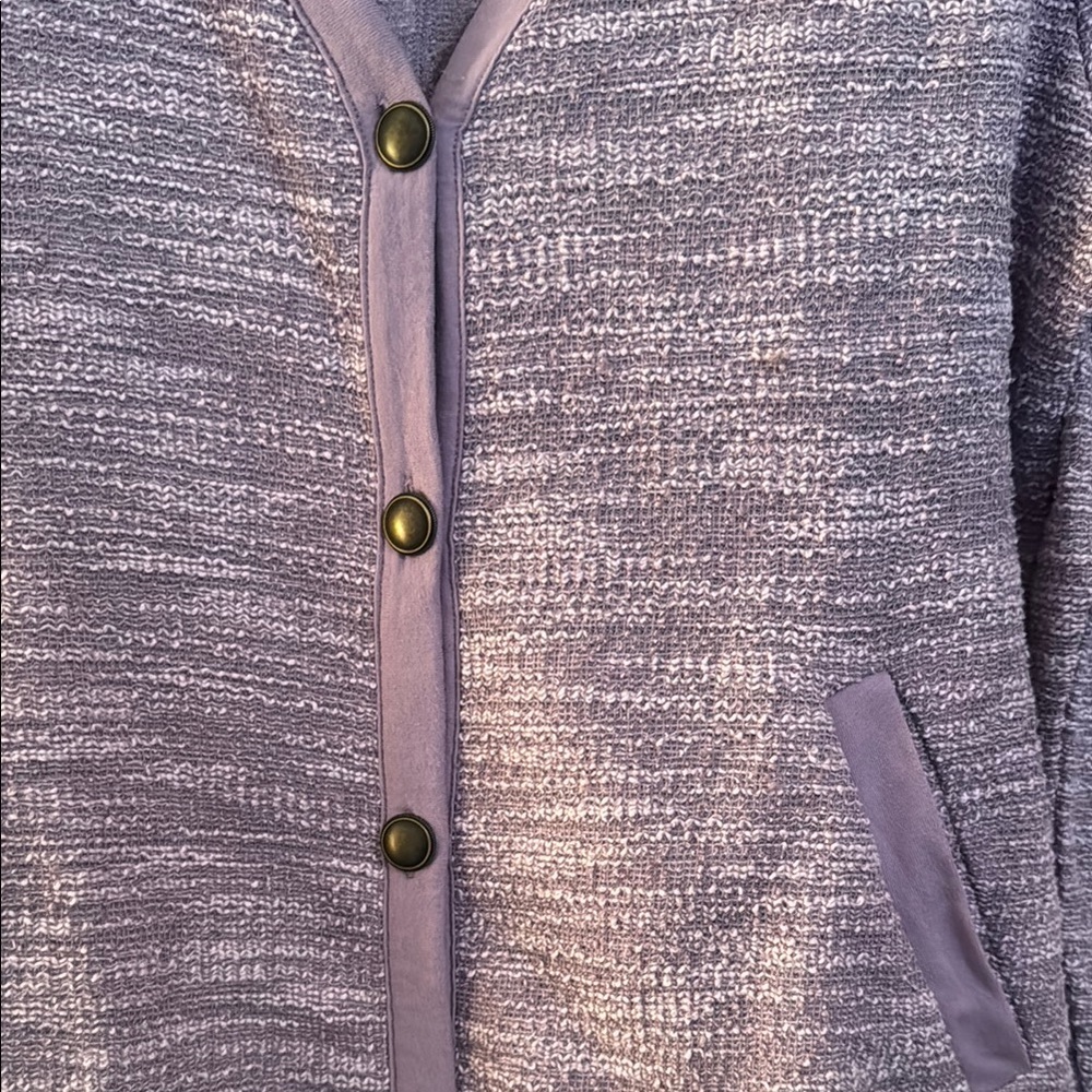 Maurices Purple Button-Up Cardigan Jacket - Picture 3 of 4